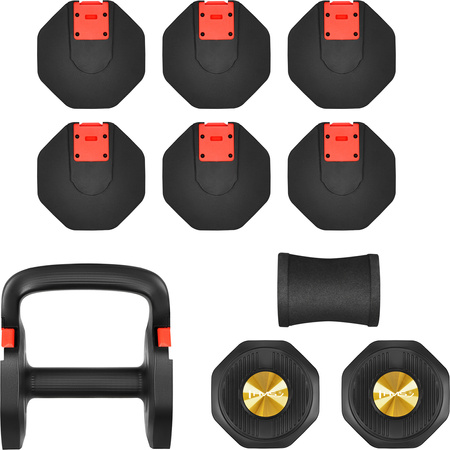 HL05 3w1 HANTLA REGULOWANA Z FUNKCJĄ PODPÓRKI DO POMPEK I KETTLEBELLA HMS