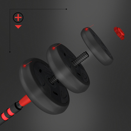 Zestaw ciężarów hantla gryf 20kg HMS sgn120 pro set 6w1