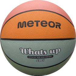 Piłka do koszykówki koszykowa Meteor What's Up niebiesko-pomarańczowa 16803
