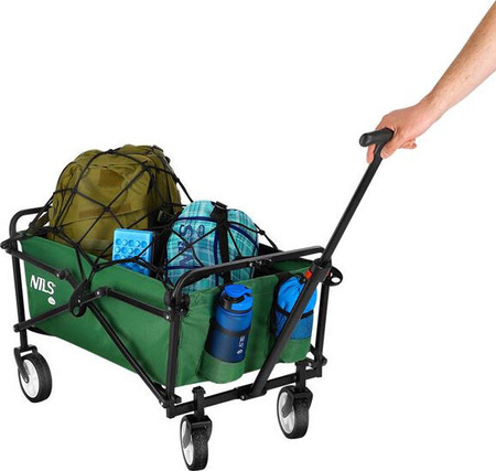 Wózek turystyczny kempingowy plażowy składany Nils Camp NC1602 zielony 75x46cm