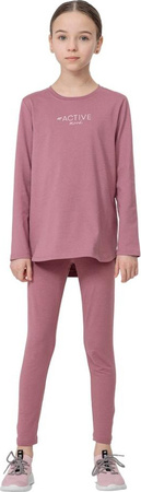 Legginsy dla dziewczynki 4F różowe HJL22 JLEG001 60S