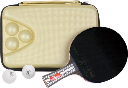 Zestaw do tenisa stołowego ping ponga rakietka 2 piłeczki pokrowiec Giant Dragon N8091