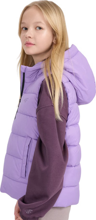 Kamizelka dla dziewczynki 4F F166 fioletowa 4FJWSS25TVJAF166 51S