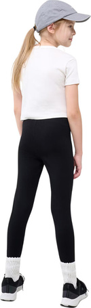 Legginsy dla dziewczynki 4F CAS F220 głęboka czerń 4FJWMM00TTIGF220 20S