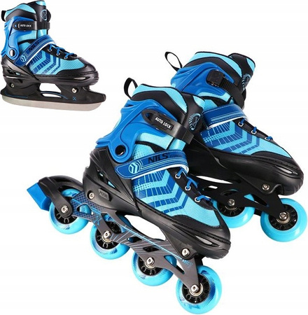 Łyżworolki, wrotki, łyżwy hokejowe, wrotko-rolki 4w1 Nils Extreme NH18192a rozmiar M 34-38