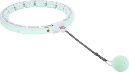 Zestaw hula hop HMS HHW06 zielone z piłką grawitacyjną i licznikiem + Pas wyszczuplajacy BR163