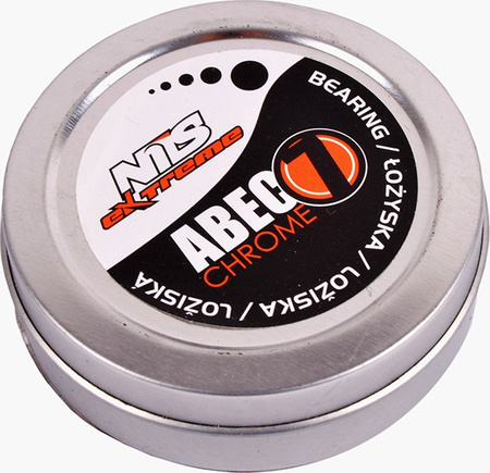 Łożyska ABEC-7 RS chrome Nils Extreme opakowanie metalowe 8 sztuk