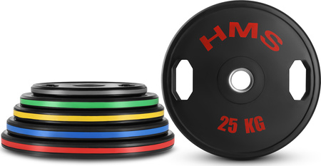 Talerz olimpijski ogumowany 2 x 25 kg HMS TOG25 2 x 25 kg