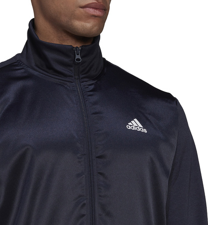 Dres męski adidas Satin French Terry Track Suit granatowy HI5396