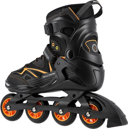 Łyżworolki Nils Extreme NA9022 czarno-pomarańczowe rozmiar 42