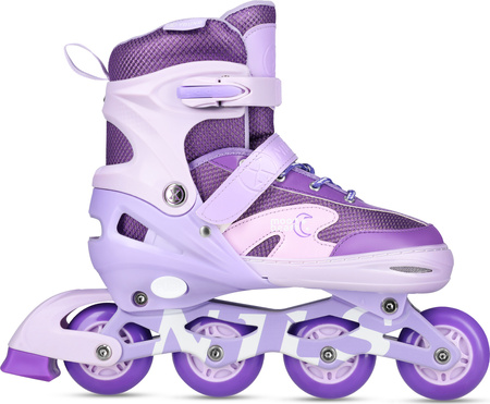 Łyżworolki rolki świecące koła LED regulowane ochraniacze Nils rozmiar 39-42