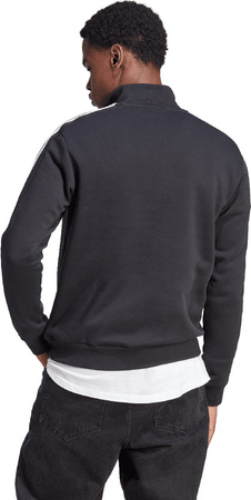 Bluza męska adidas Essentials Fleece 3-Stripes 1/4-Zip czarna HZ6235