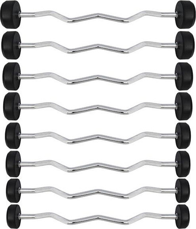 Sztanga/gryf stały łamany gumowany HMS GSL-15 15 kg