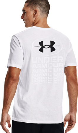 Koszulka męska Under Armour Repeat Ss graphics biała 1371264 100