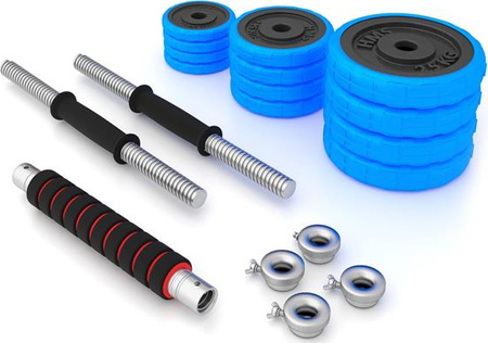 Sztangielki/sztanga gumowane HMS SGG30BAR 30 kg