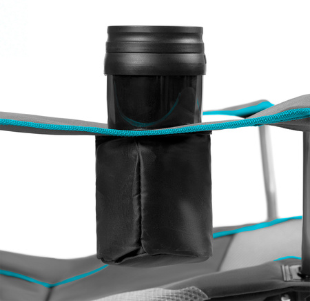 Krzesło fotel turystyczny składany Nils Camp NC3080 jasnoszary 95x110x50cm