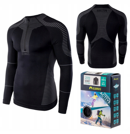 Bielizna termoaktywna męska bluza Elbrus Radiav Top czarna rozmiar XL/XXL