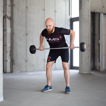 Sztanga/gryf stały gumowany HMS GSG-35 35 KG