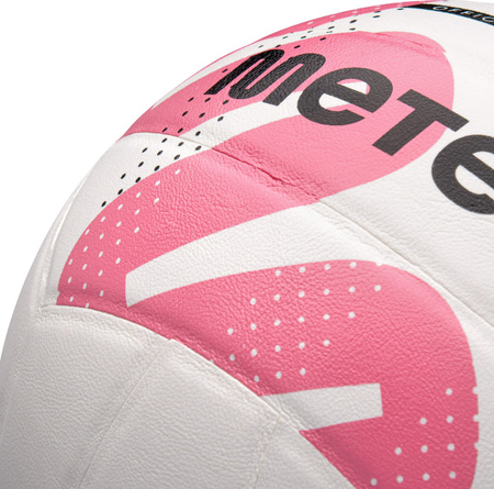 Piłka siatkowa Meteor Pvc biało-różowa 17411