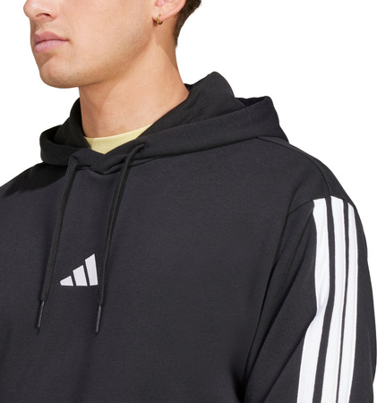 Bluza męska adidas Essentials 3-Stripes French Terry czarna JD1874