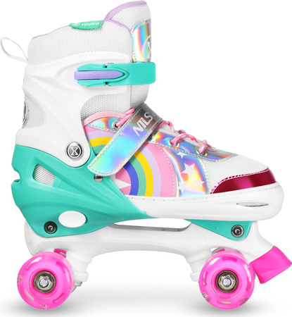 Wrotki regoluowane swiecące koła led Nils rozmiar 39-41