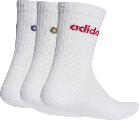 Skarpety adidas Linear Crew Cushioned Socks 3 Pairs białe KD1716