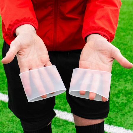 Opaski silikonowe do ochraniaczy piłkarskich Proskary przeźroczyste