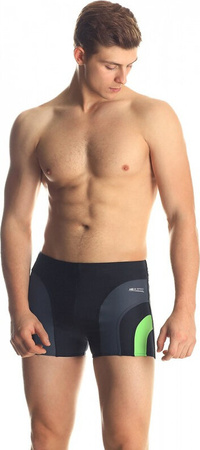 Spodenki kąpielowe męskie Aqua-Speed Sasha czarno szaro zielone 138 421