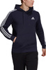 Bluza męska adidas Essentials Fleece 3-Stripes Hoodie granatowa GK9073