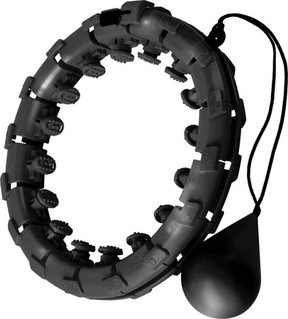 Hula hop z wypustkami i obciążnikiem One Fitness oha01 czarne