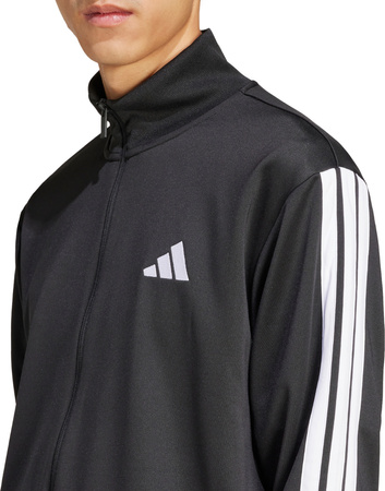 Dres męski adidas Sportswear Basic 3-Stripes French Terry czarny JC5375