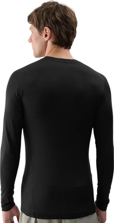 Koszulka męska Longsleeve 4F M372 czarna 4FWSS25TFLOM372 20S