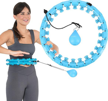 Hula hop z wypustkami i obciążnikiem HMS HHW01 niebieskie