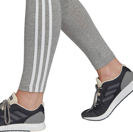 Legginsy damskie adidas Essentials 3 Stripes Tight jasnoszare FQ4123