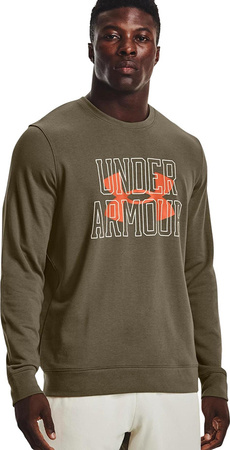 Bluza męska Under Armour UA Rival Terry Logo Crew zielona 1370391 361