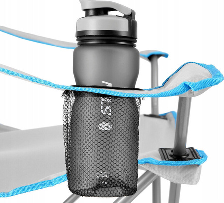 Krzesło turystyczne z daszkiem składane Nils Camp NC3087 szary