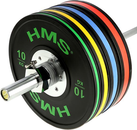 Talerz olimpijski stalowy ogumowany bumper BTBR10 HMS 10 kg