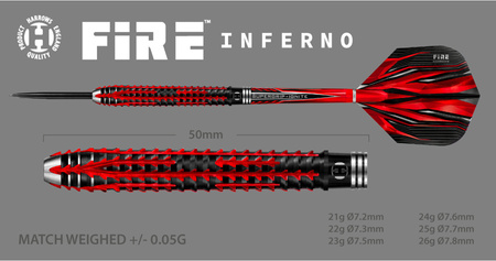 Rzutki do darta Harrows Fire Inferno 90% Steeltip