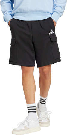 Spodenki męskie adidas Essentials Feelcozy Fleece Cargo czarne JE3869