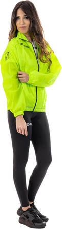 Kurtka przeciwdeszczowa sportowa piłkarska Givova Rain Basico Fluo żółta RJ001 0019