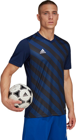 Koszulka męska adidas Entrada 22 Graphic Jersey granatowo-czarna HF0131