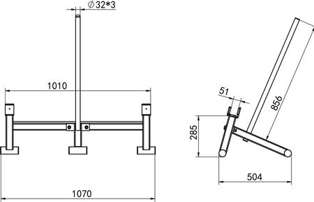 STR44 PODNOŚNIK DO SZTANGI DEADLIFT BARBELL JACK COMMERCIAL HMS