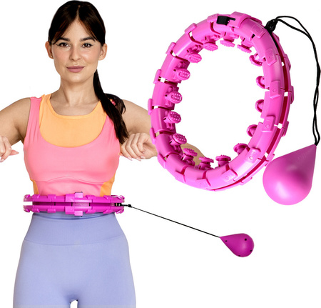 Hula hop z wypustkami i obciążnikiem One Fitness oha01 fioletowe