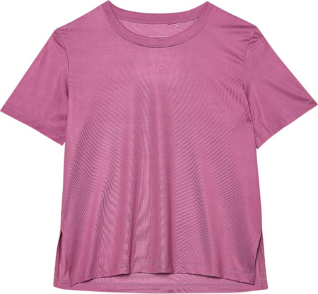 Koszulka damska 4F F1012 ciemny róż 4FWAW24TFTSF1012 53S