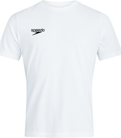 Męska koszulka z krótkim rękawem T-shirt Speedo Club Plain Tee Af biała rozmiar XXL