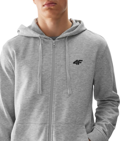 Bluza męska 4F M0951 chłodny jasny szary melanż 4FWSS24TSWSM0951 27M