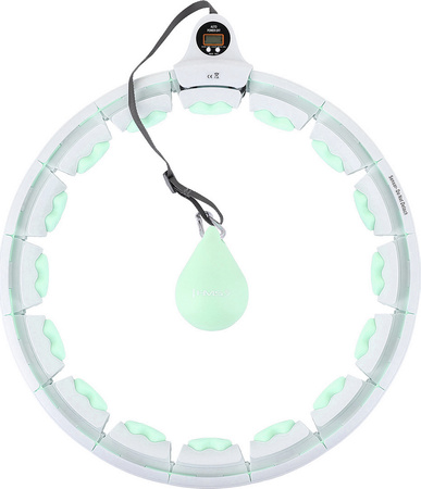 Hula hop z wypustkami i obciążnikiem licznik HMS hhw06 zielone