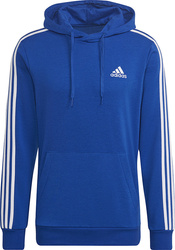 Bluza męska adidas Essentials 3-Stripes Hoodie niebieska HL2228