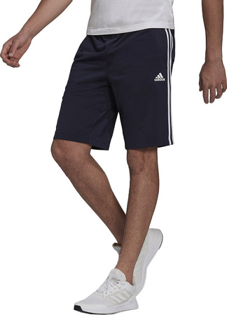 Spodenki męskie adidas Essentials Warm-Up 3-Stripes granatowe H48434