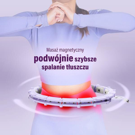 Zestaw hula hop magnetyczny z licznikiem HMS hhm14 pas wyszczuplający br163